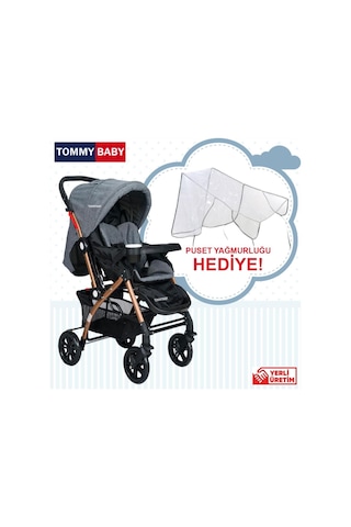 Tommybaby Eagle Gold Lüx Çift Yön Bebek Arabası Antrasit