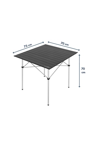 Alüminyum Katlanabilir Kamp Ve Piknik Masası - Omuz Askılı Taşıma Siyah