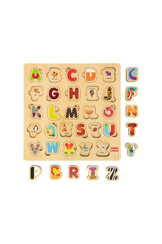 Rossie Ahşap Ingilizce Alfabe Eğitici Yapboz
