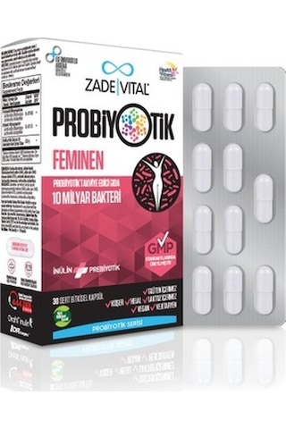 Zade Vital Probiotics Feminen 30 Kapsül Probiyotik