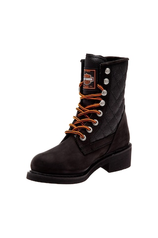 Harley Davidson New Worker Black Nubuk Kadın Bot Siyah