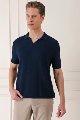 Efor Slim Fit Polo Yaka Kısa Kol %100 Pamuk Lacivert Triko Tr 868 Lacivert