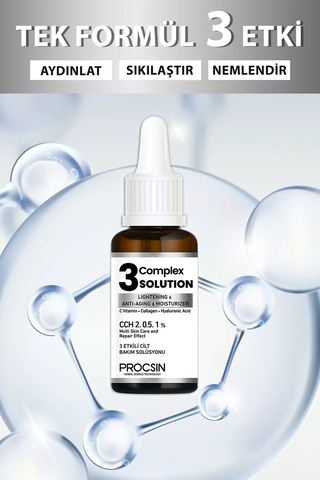 Procsın Aydınlatıcı + Sıkılaştırıcı + Nemlendirici 3 Complex Solution 20 ML