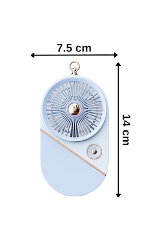 Taşınabililir Mini Usb Şarjlı 3 Kademeli El Vantilatör Fan Soğutucu Ys2528 Mavi