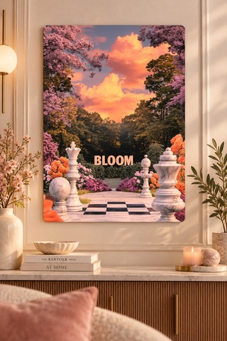 Dekoratif Bloom Metal Tablo Modern Duvar Dekorasyonu Çok Renkli
