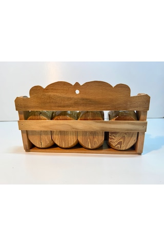 Ceren Wooden Doğal Ahşap Set Baharatlık