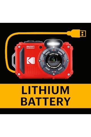 Kodak Pıxpro Wpz2 16 Mp Dijital Fotoğraf Makinesi 15 M Su Geçirmez, 4x Optik Zoom, Wi-fi, 1080p Full Hd Video İthalatçı Garantili
