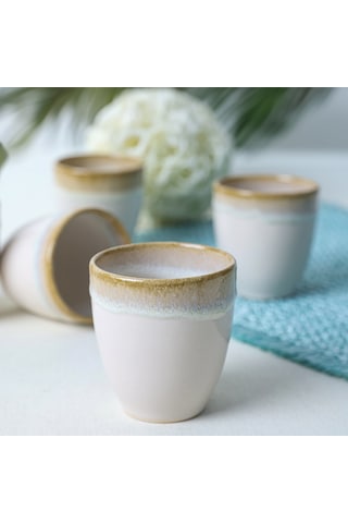 Keramika Shizen Krem Latte Kupa 8 Cm 6 Adet Q44