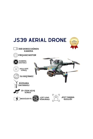 Js39 Drone, Akıllı 4k Uzaktan Kumandalı, Fırçasız Motorlu Engel Kaçınma, Çift Lens Korumalı Drone-1471