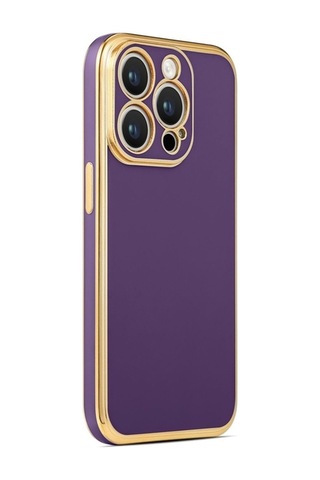 Apple Uyumlu iPhone 14 Pro Max Kılıf Zore Bark Kapak Derin Mor