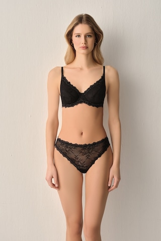 Suwen Cosmopolitan Dantelli Balenli Sütyen St4453609012 Siyah