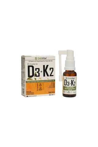 Orbivital D3k2 Vitamini Dilaltı Sprey 20,1 Ml 25 Mcg D3 Vitamini Ve 50 Mcg K2 Vitamini