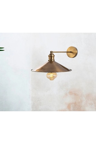 Vintage Mat Eskitme Gold Duvar Apliği Retro Rustik Metal Gövdeli Siyah