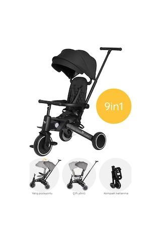 Merkür Bebe Hawk Üç Tekerlekli Bebek Ve Çocuk Bisikleti Siyah Siyah