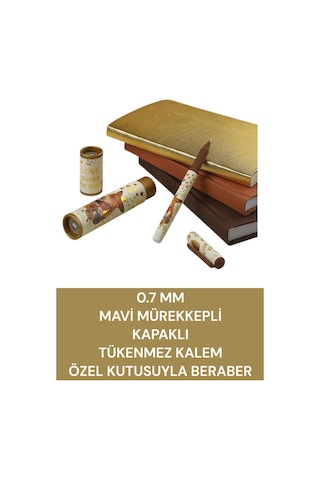 0.7 Mm Mavi Mürekkepli Kapaklı Tükenmez Kalem Özel Kutusuyla Beraber Hayvanlar-3