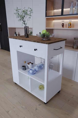 Balım Servant Modern Şık Mutfak Adası Mutfak Masası