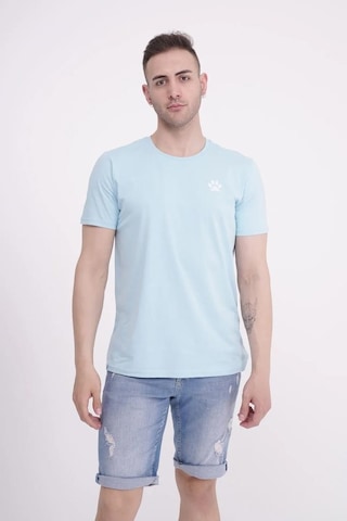 The Socks Company 23scts233u Pati Nakışlı Yaka Açık Mavi Tshirt 001