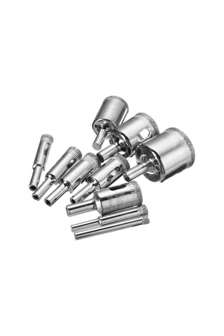 Yunboo 15 Parça Elmaslı Cam Delici Seti - 6mm'den 50mm'ye Kadar Çeşitli Boyutlar, Cam, Tuğla, Mermer İçin Hızlı Kesim