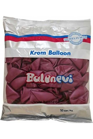 Balon Krom Parlak 12 İnc Fuşya Pk:50 Çok Renkli