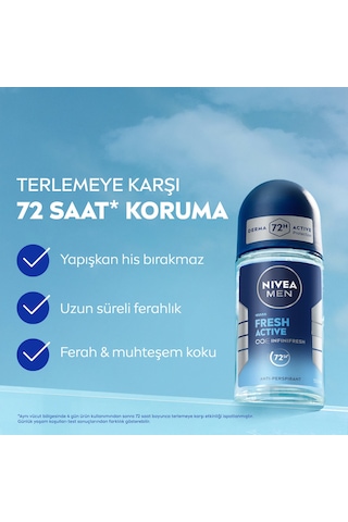 Nıvea Men Fresh Active Roll-on 50 Ml X 5 Adet