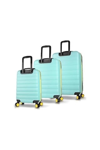 My Valiz Colors Abs Kabin Orta Ve Büyük Boy Mint Yeşili 3'lü Valiz Seti Çok Renkli