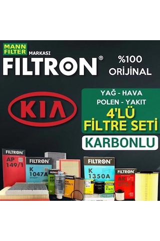 Kia Rio 1.4 Crdı Filtron Karbonlu Filtre Bakım Seti 2011-2017 (495301154)