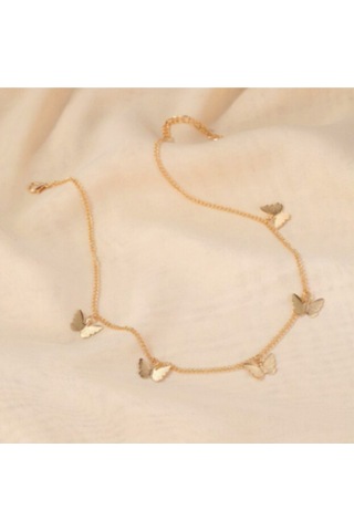 Girift Vintage Butterfly Gold Kelebek Kolye Altın