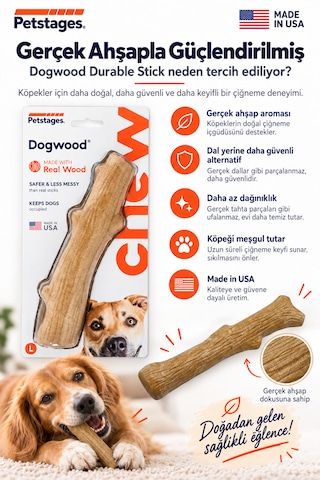 Petstages Durable Stick Large Papaya Ağacından Bitmeyen Köpek Kemiği