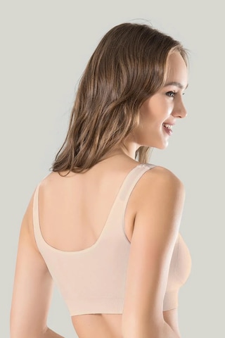 Melonika Kadın Gri Kalın Askılı Çıkarılabilir Pedli Örme Seamless Dikişsiz Basic Büstiyer Çok Renkli