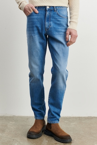 AC&Co / Altınyıldız Classics Erkek Acık Mavı Comfort Fit Geniş Kesim %100 Pamuk Jean Denim Kot Pantolon Acık Mavı Açık Mavi