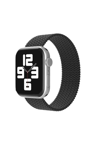 Newface Apple Watch Uyumlu 38mm Ayarlı Solo Silikon Kordon - Siyah