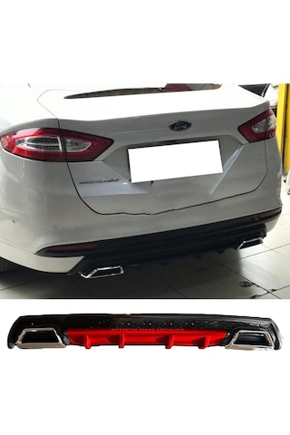 Ford Mondeo Mk4 Kırmızı Difüzör Çiftli Kare Egzoz Görünümlü D Tip Difizör