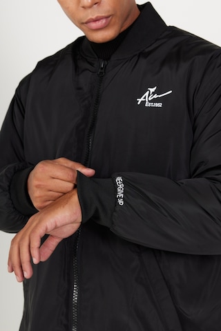 Ac&Co / Altınyıldız Classics Erkek Sıyah Oversize Geniş Kesim Kolej Yaka Mont Siyah