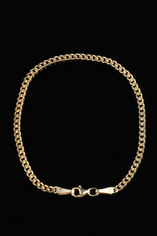 Omar Silver Gurmet 925 Ayar Gümüş Erkek Zincir Bileklik Gold Altı