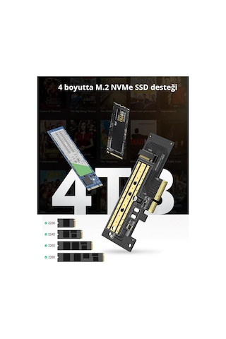 Ugreen Pcıe 3.0 X 4 Nvme M.2 Ssd Dönüştürücü Adaptör, 70503