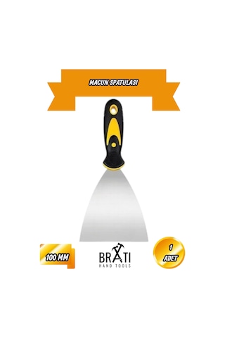 Profesyonel Macun Spatulası 10 Cm Dayanıklı Esnek Yapı Tamir Sıva Alçı Yüzey Düzeltme El Aleti 100 Mm