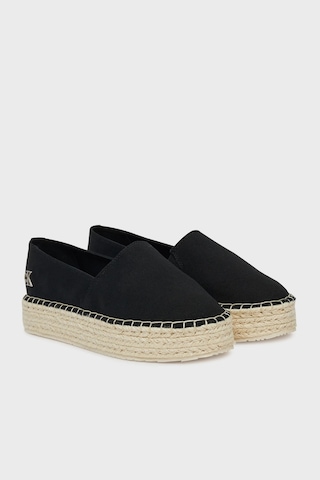 Calvin Klein Bayan Espadril Yw0yw01737 0gm Siyah-beyaz Siyah-beyaz Siyah - Beyaz