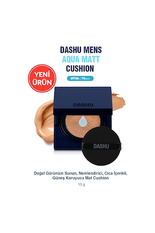 Dashu Mens Aqua Matt Cushion Spf50+ Pa+++ Bej