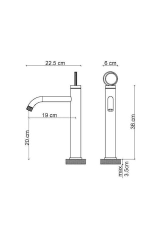 Fontana FK-4021 Yüksek Lavabo Bataryası Krom