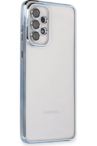 Gld-spt- Newface Samsung Uyumlu Galaxy A53 5g Kılıf Razer Lensli Silikon - Açık Mavi