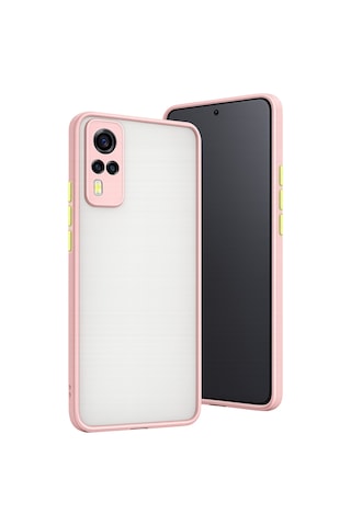 Newface - 400 - Vivo Y53s Kılıf Montreal Silikon Kapak - Csmo-tex - - Pembe