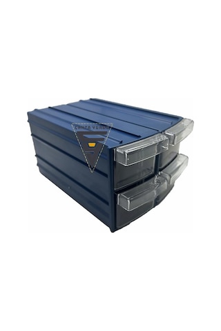 Sembol 114 Plastik Çift Çekmeceli Kutu 155x95x55mm 12 Adet