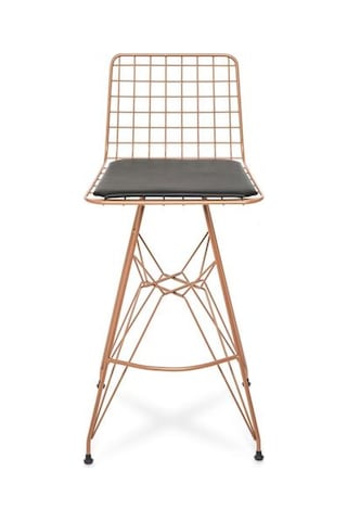 Akın Lüx Tel Bar Taburesi - Bakır / Siyah Siyah / Bakır Bakır - Siyah