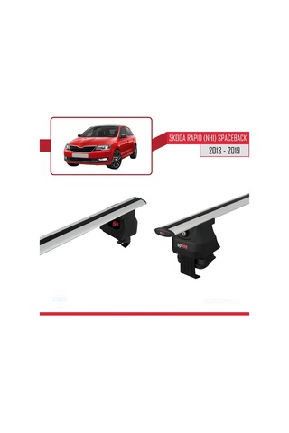 Skoda Rapid Nh1 Spaceback 2013-2019 Arası İle Uyumlu Ace-4 Ara Atkı Tavan Barı Gri