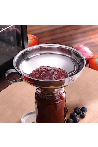 Snapuy Paslanmaz Çelik Geniş Ağızlı Huni, Yağ, İçki, Kışlık Domates Sosu Ve Reçel İçin 3'lü Çok Amaçlı Huni Çelik