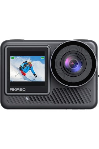 Akaso Brave 8 Lite 4K 60fps Aksiyon Kamera ve Süper Aksesuar Seti (Akaso Türkiye 2 Yıl Garantili) Siyah