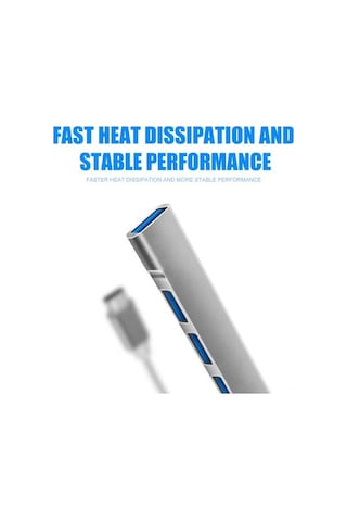 Willowhaven Gvkemall Gri A809 Usb Hub: 4 Port 1xusb 3.0 + 3xusb 2.0 Hızlı Veri Transfer, Alüminyum Gövde, Taşınabilir, Tak Ve Çalıştır