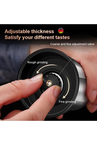 Jialan Çok Fonksiyonlu Manuel Tuz Ve Karabiber Değirmeni Gümüş