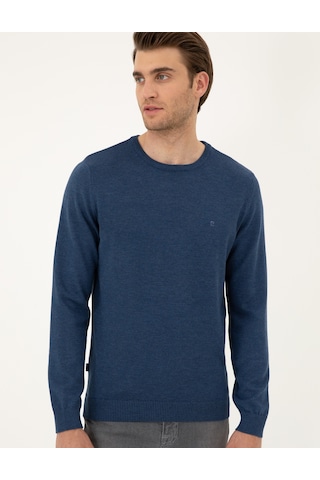 Pierre Cardin Erkek İndigo Melanj Kazak /triko 50296575-vr155 İndigo Melanj