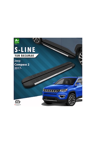 S-dizayn Jeep Compass 2 S-line Krom Yan Basamak 173 Cm 2017 Üzeri